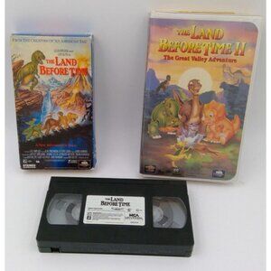 The Land Before Time, 1 & 2- VHS - Tested Very Clean Fast Ship Little Foot